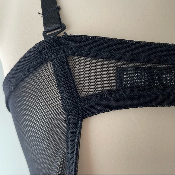 Hustler Lingerie Plaid Tartan Check Mesh Convertible Babydoll Red Black - Picture 8 of 8